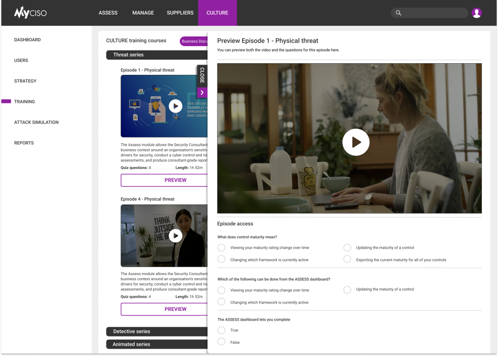 Culture - Training preview