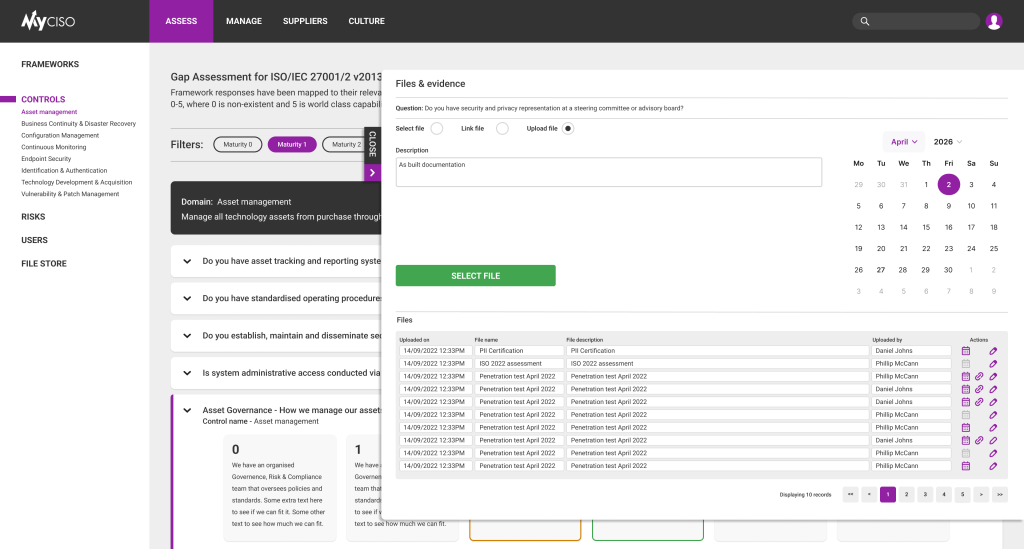 Assess - Files & Evidence