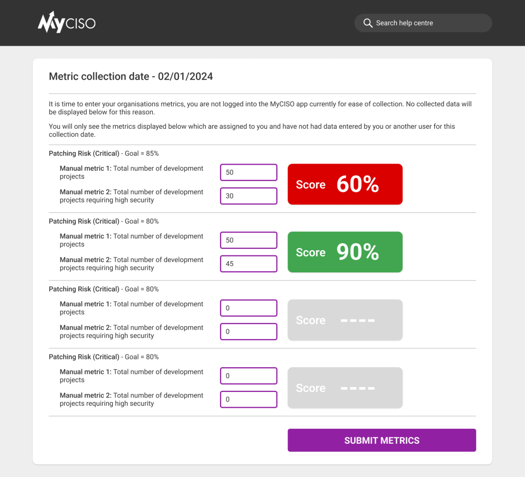 Metrics - Select your own metrics